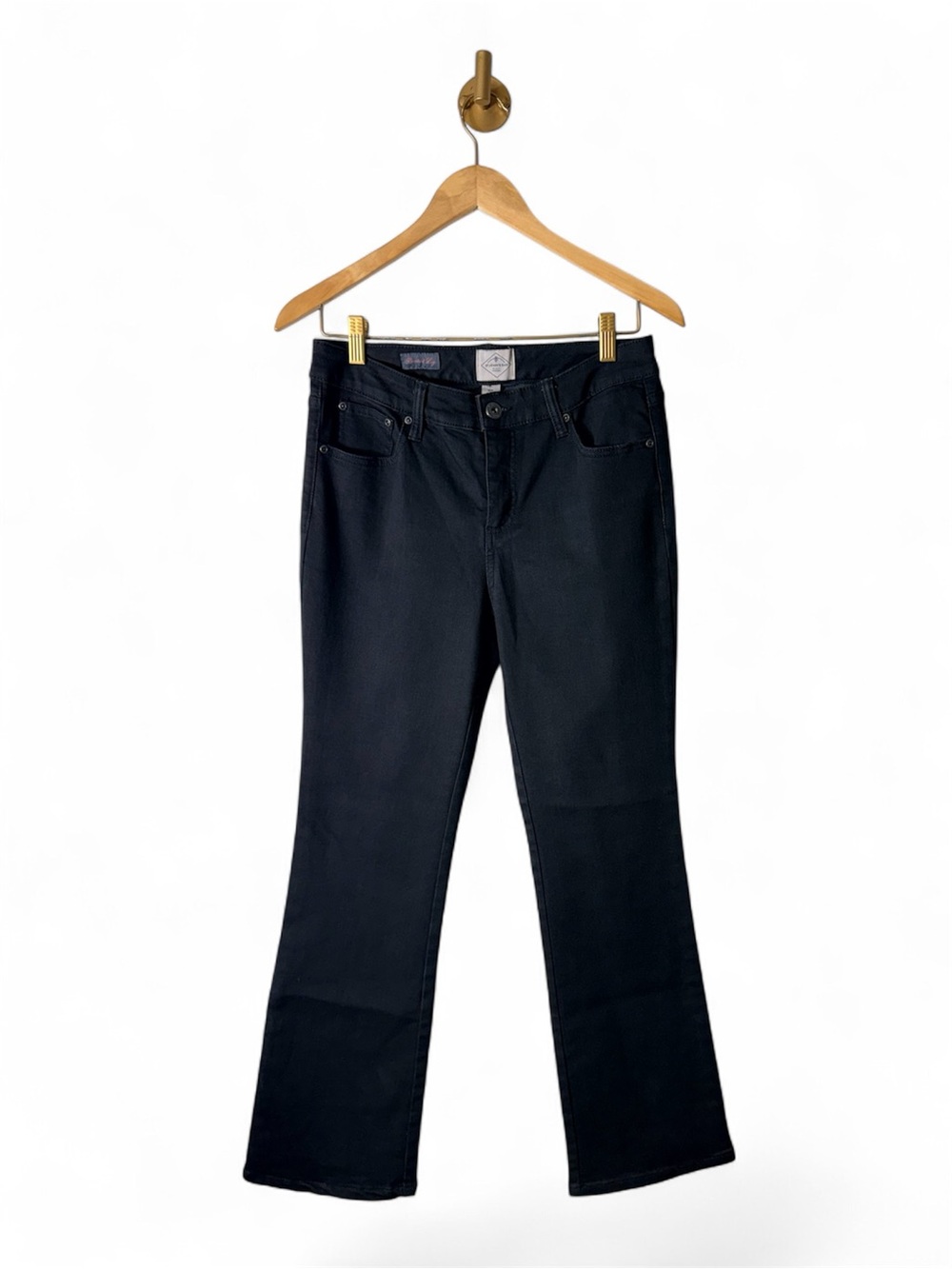 St Johns Bay Womens Dark Wash Bootcut Leg Denim Jeans , Size 6P, RN 93677